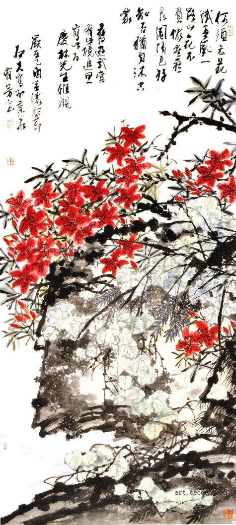 山花 180x68cm 纸本墨笔 2005年 郭石夫